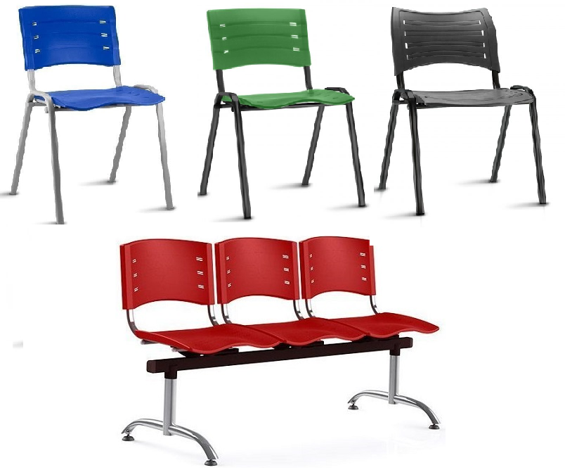 Cadeiras E Longarinas Plásticas Iso E New Iso