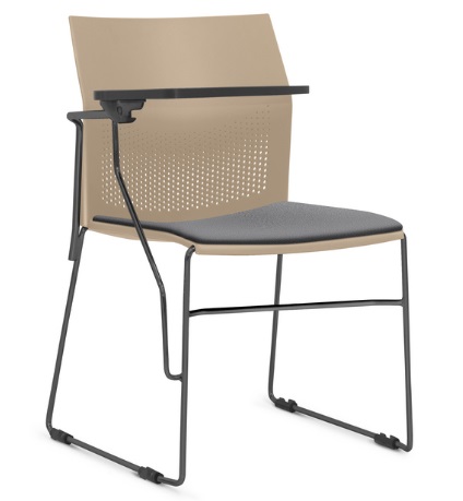 Cadeira Connect Universitária - Prancheta Escamoteável | Estrutura Preta ou Cinza *Assento Estofado