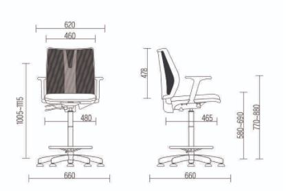 Cadeira ADDIT Base Caixa - Ergonômica com Mecanismo Evolution - Com Tela *Com Braço