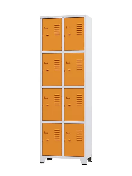 GRP-4/8 Chapa 22 - Roupeiro de aço 8 Portas | Pitão p/ cadeado