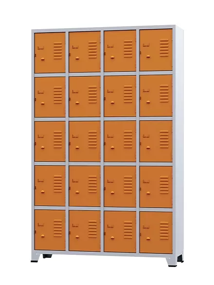 GRP-16 Chapa 22 - Roupeiro de aço 16 Portas | Pitão p/ cadeado