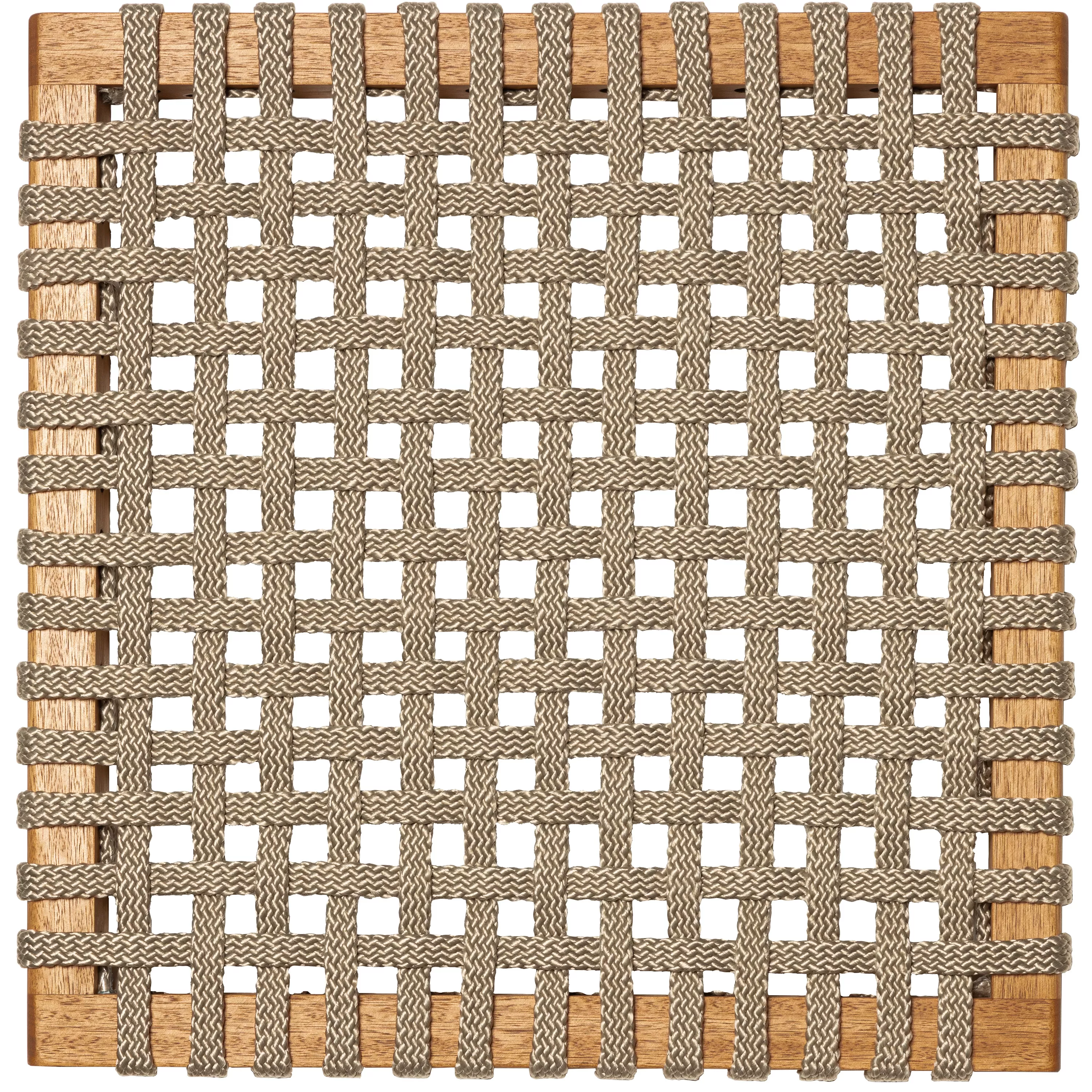 Mesa de Jantar em Madeira Corda Areia | Linha Traço - Alt. 0,75 cm X Larg. 1,40 cm X Prof. 0,93 Cm - Espaço Casa e Jardim
