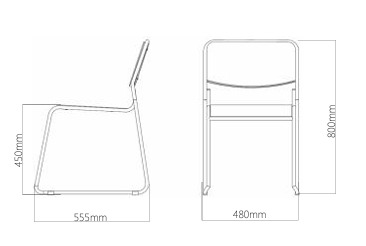 Cadeira Dakar / We - Estrutura em aço: Preto ou Branco (Fosco)