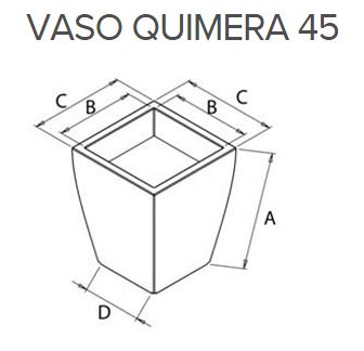 Vaso em Polietileno - Quimera 45 - B31cm x A45cm