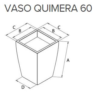 Vaso em Polietileno - Quimera 60 - B36cm x A60cm
