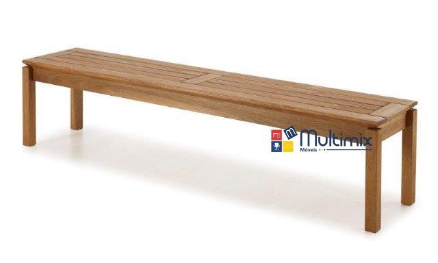 Banco em Madeira Corda Areia | Linha Traço - Alt. 0,43 cm X Larg. 1,10 cm X Prof. 0,37 cm - Espaço Casa e Jardim