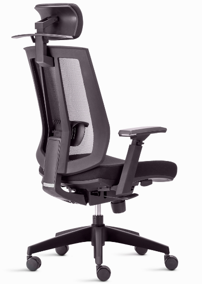 Cadeira para Escritório SONG Presidente - Assento Estofado / Encosto em Tela *com apoio de cabela