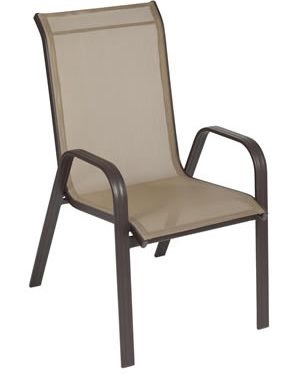 Cadeira Para Piscina Summer - Alumínio Marrom, Tela Sling Marrom | Empilhável