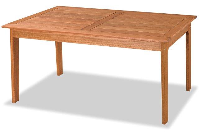 Mesa Churrasqueira Primavera para Área Externa Retangular 0,86 cm X 2,20 m - Madeira Eucalipto, Acabamento Stain Jatobá - Espaço Casa e Jardim