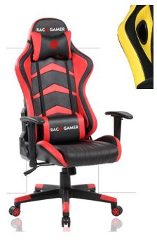 Cadeira PC Gamer Racer Profissional - Preto / Amarelo. A Melhor Cadeira PC Gamer. Qualidade Excepcional!