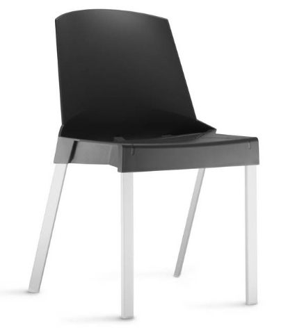 Cadeira Shine I Estrutura Cinza/Preta 