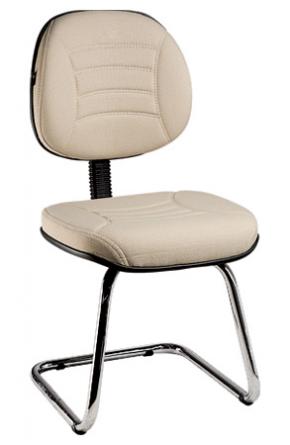 Cadeira Petunia Executiva S/ Braço - Estrutura Fixa Contínua Cromada