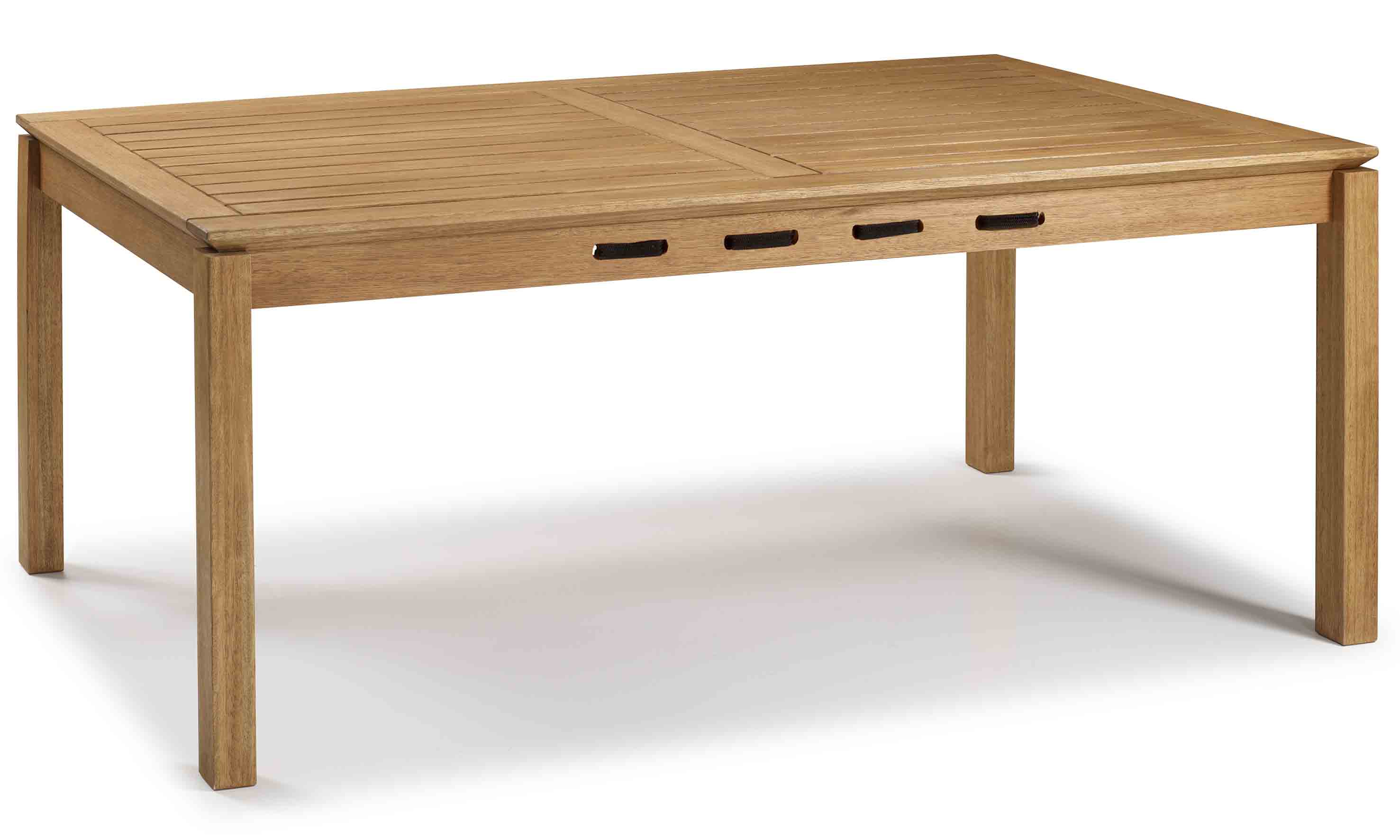 Mesa De Jantar Em Madeira Corda Preta | Linha Traço - Alt. 0,75 Cm X Larg. 2,20 Cm X Prof. 0,93 Cm - Espaço Casa E Jardim