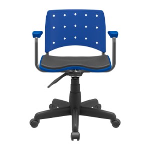 Cadeira Ergoplax Mais Secretária Giratória | Com Braços - Assento Estofado