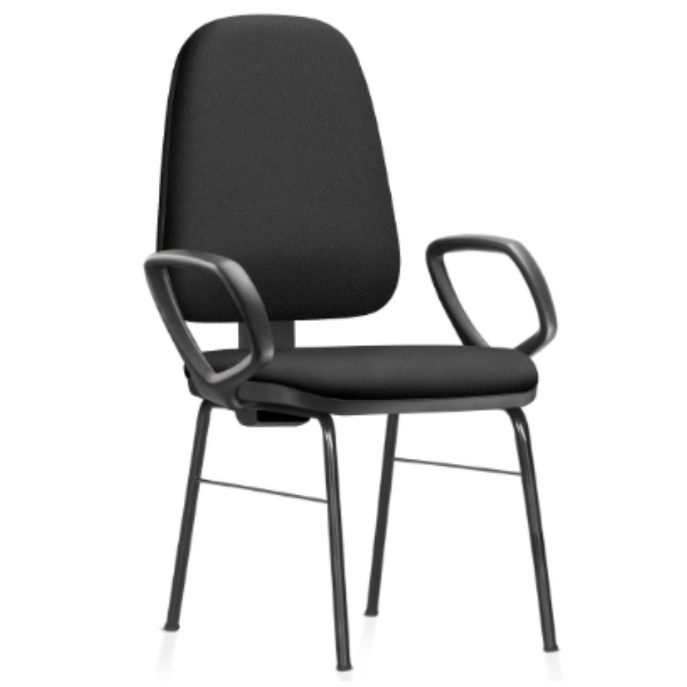 Cadeira Para Escritório Ergonômica SKY Presidente - Pés Fixos, Com Braços | Certificada Abnt