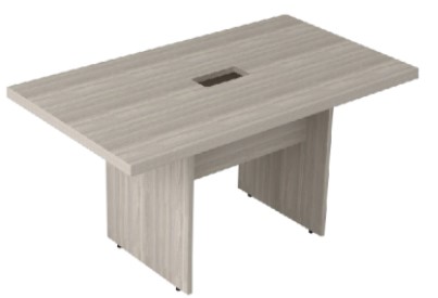 Mesa Reunião Retangular com Rasgo para Caixa Basic M 200 x 90 | Linha Prima Impact 40mm