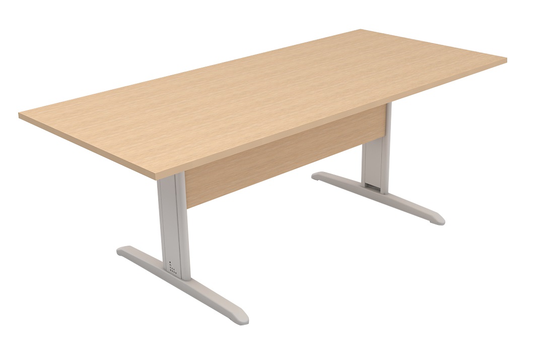 Mesa Reunião Escritório 6 Lugares | Retangular 1600 X 900 - Romanzza Plus 25 Mm