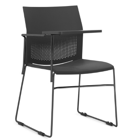 Cadeira Connect Universitária - Prancheta Fixa | Estrutura Preta Ou Cinza