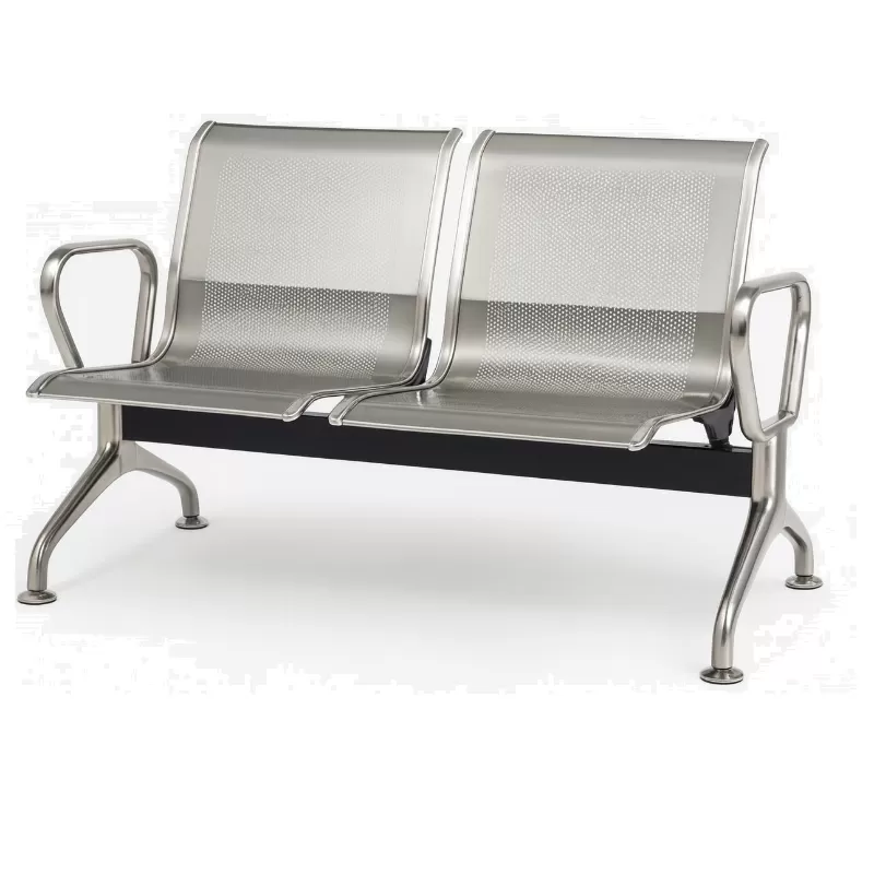 Longarina Premium Aço Inox 2 Lugares